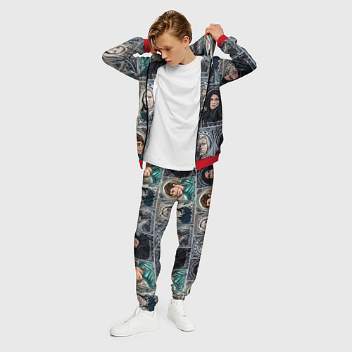 Мужской костюм Ведьмак Сезон 2 Коллаж / 3D-Красный – фото 3