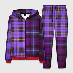 Костюм мужской Purple Checkered, цвет: 3D-красный