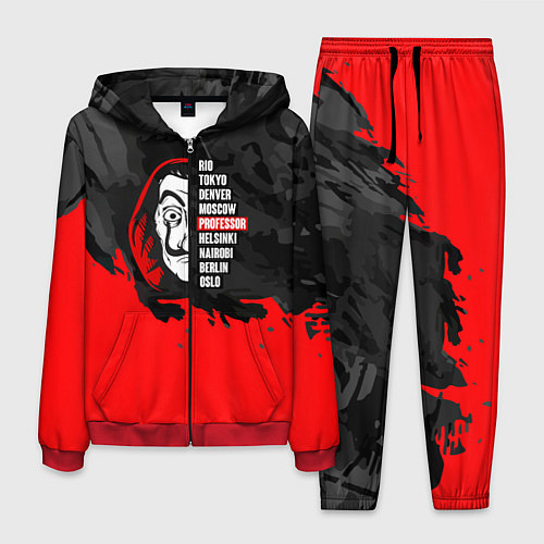 Мужской костюм La Casa de Papel Professor / 3D-Красный – фото 1