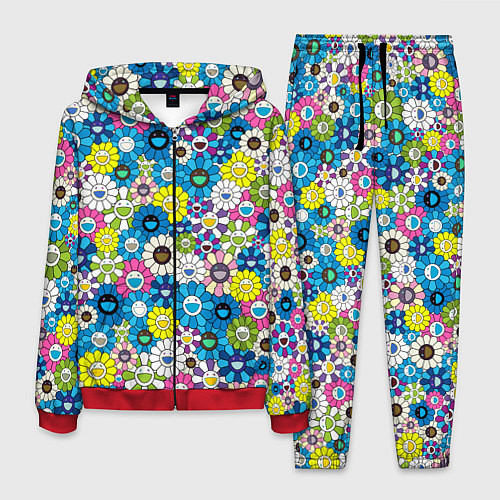 Мужской костюм Takashi Murakami Улыбающиеся цветы / 3D-Красный – фото 1