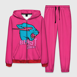 Костюм мужской Mr Beast Gaming Full Print Pink edition, цвет: 3D-красный