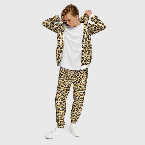 Мужской костюм Пятна Дикого Леопарда / 3D-Белый – фото 3