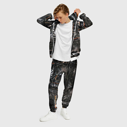 Мужской костюм Стиль терминатора / 3D-Белый – фото 3