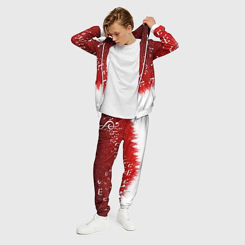 Мужской костюм МУЗЫКАЛЬНАЯ НОВОГОДНЯЯ НОЧЬ 2022 НОВЫЙ ГОД / 3D-Белый – фото 3