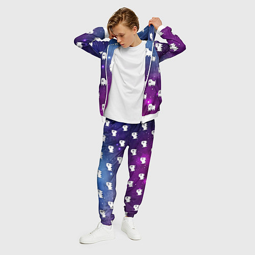 Мужской костюм UNDERTALE DOGS PATTERN SPACE / 3D-Белый – фото 3