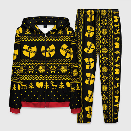 Мужской костюм НОВОГОДНИЙ СВИТЕР WU TANG CLAN / 3D-Красный – фото 1