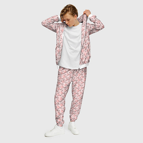 Мужской костюм Пухлые хрюни / 3D-Белый – фото 3