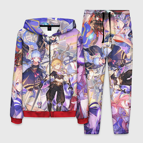 Мужской костюм Genshin Impact - Арка Инадзумы / 3D-Красный – фото 1