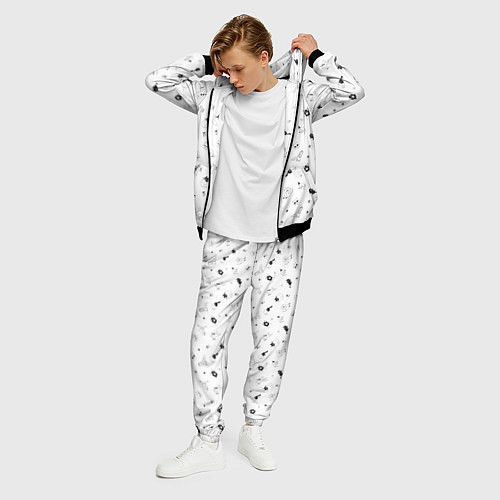 Мужской костюм Набор смешных котов / 3D-Черный – фото 3