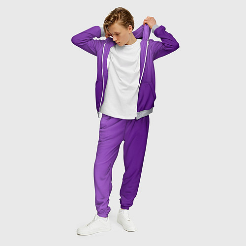 Мужской костюм Красивый фиолетовый градиент / 3D-Меланж – фото 3