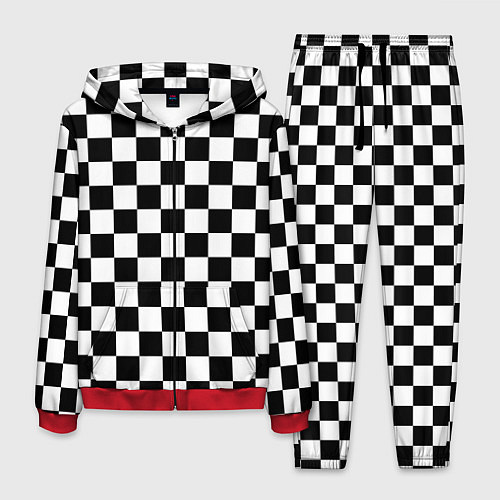 Мужской костюм Chess Squares Cubes / 3D-Красный – фото 1
