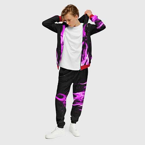 Мужской костюм ОГОНЬ НЕОНОВЫЙ ПЛАМЯ / 3D-Красный – фото 3