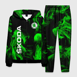 Костюм мужской Skoda: Green Smoke, цвет: 3D-черный