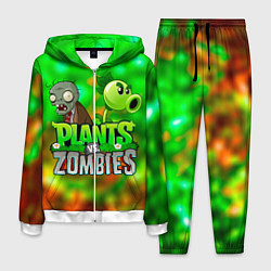 Мужской костюм Plants vs Zombies горохострел и зомби