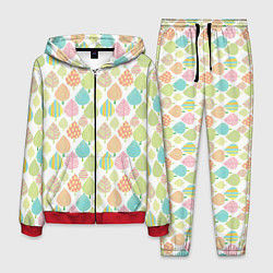 Костюм мужской Яркие деревья, цвет: 3D-красный