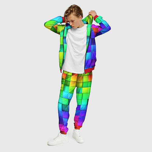 Мужской костюм Color geometrics pattern Vanguard / 3D-Красный – фото 3