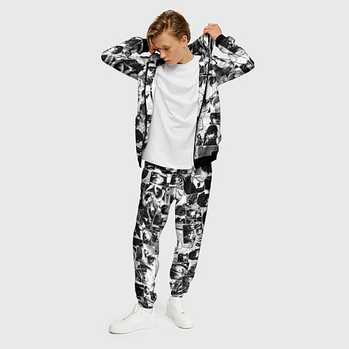 Мужской костюм Темнее чёрного паттерн / 3D-Черный – фото 3