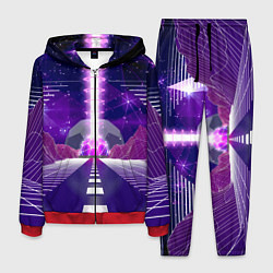 Костюм мужской Vaporwave Neon Space, цвет: 3D-красный