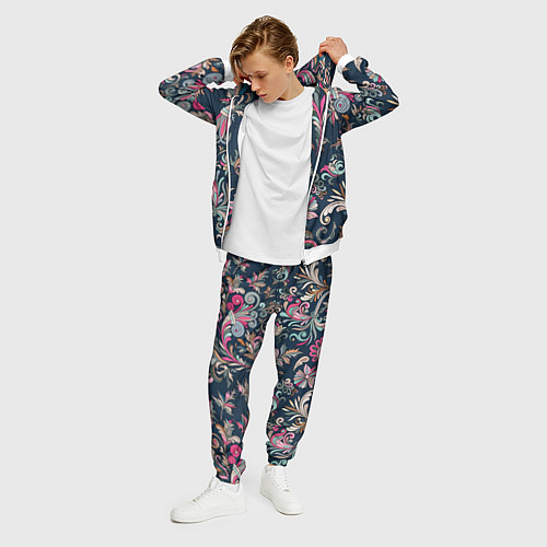 Мужской костюм Холодная хохлома / 3D-Белый – фото 3