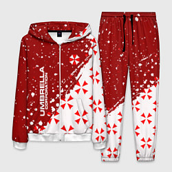 Костюм мужской Resident Evil Umbrella Corporation паттерн, цвет: 3D-белый