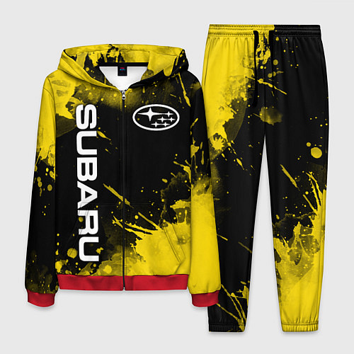 Мужской костюм СУБАРУ - SUBARU Желтые пятна / 3D-Красный – фото 1