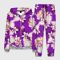 Костюм мужской Цветы Фиолетовый Цветок, цвет: 3D-меланж