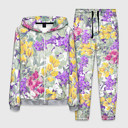 Костюм мужской Цветы Красочный Луговой Узор, цвет: 3D-меланж