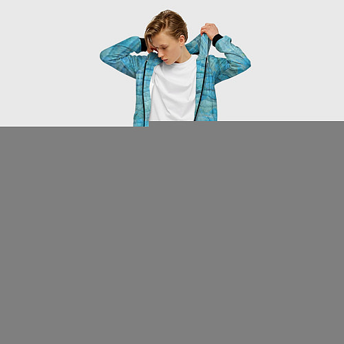 Мужской костюм Abstract pattern Waves Абстрактный паттерн Волны / 3D-Черный – фото 3