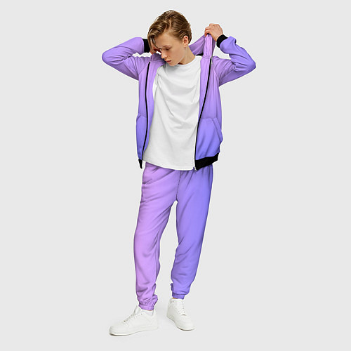 Мужской костюм PINK-PURPLE GRADIENT ГРАДИЕНТ РОЗОВО-ФИОЛЕТОВЫЙ / 3D-Черный – фото 3