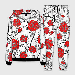 Костюм мужской BEAUTIFUL RED ROSES, цвет: 3D-черный