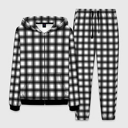 Костюм мужской Black and white trendy checkered pattern, цвет: 3D-черный
