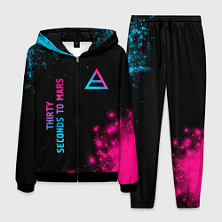 Костюм мужской Thirty Seconds to Mars Neon Gradient, цвет: 3D-черный