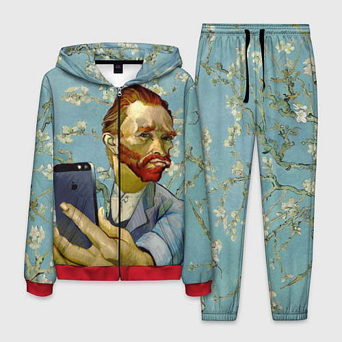 Мужской костюм Ван Гог Селфи - Арт Портрет / 3D-Красный – фото 1