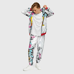 Костюм мужской Барт Симпсон на фоне стены с граффити, цвет: 3D-красный — фото 2