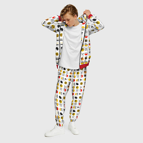 Мужской костюм Minimalistic patterns / 3D-Красный – фото 3