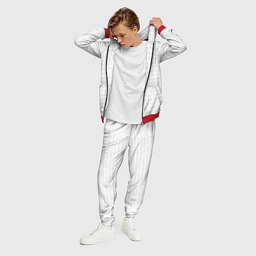 Мужской костюм UXUI white / 3D-Красный – фото 3