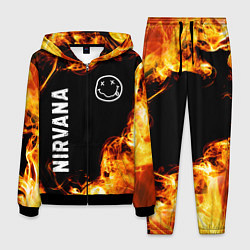 Костюм мужской Nirvana и пылающий огонь, цвет: 3D-черный