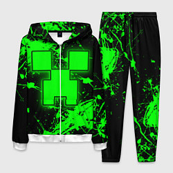 Костюм мужской Minecraft neon green, цвет: 3D-белый