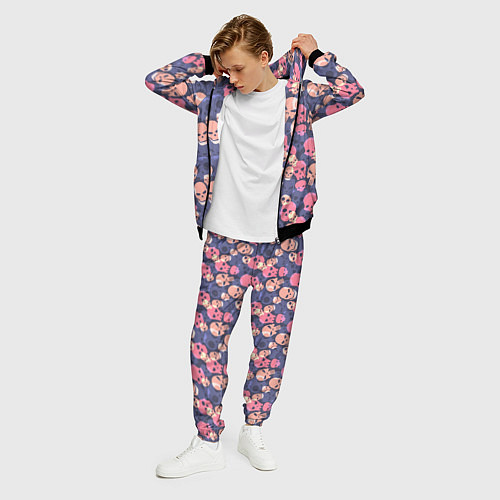 Мужской костюм Черепа разной формы / 3D-Черный – фото 3