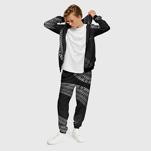 Мужской костюм Jaguar tire tracks / 3D-Черный – фото 3