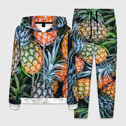 Костюм мужской Фон из ананасов, цвет: 3D-белый