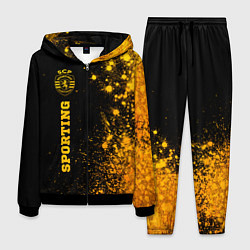 Костюм мужской Sporting - gold gradient: по-вертикали, цвет: 3D-черный