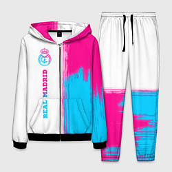 Костюм мужской Real Madrid neon gradient style: по-вертикали, цвет: 3D-черный