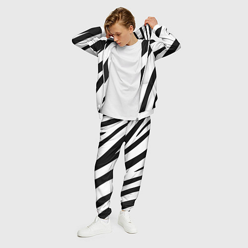 Мужской костюм Камуфляж зебры / 3D-Белый – фото 3