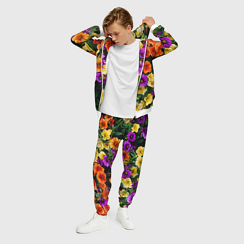 Мужской костюм Разноцветная петуния / 3D-Белый – фото 3