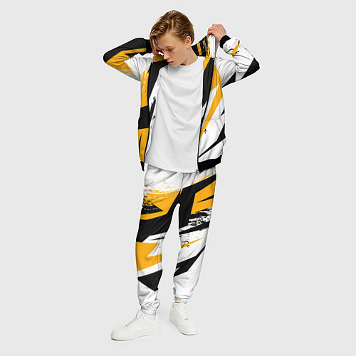 Мужской костюм Гоночная абстракция / 3D-Черный – фото 3