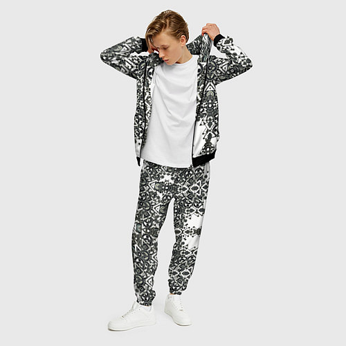 Мужской костюм Треугольный шум / 3D-Черный – фото 3