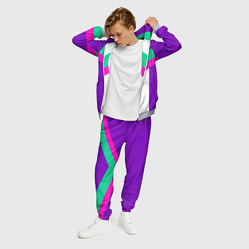 Мужской костюм Always in sports сиреневый / 3D-Меланж – фото 3