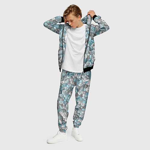 Мужской костюм Мозаика из цветных камней / 3D-Черный – фото 3