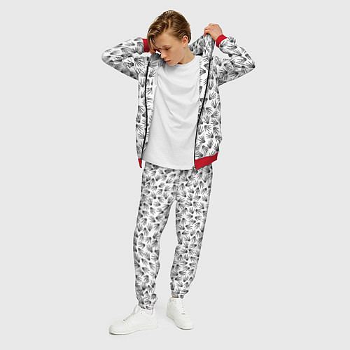 Мужской костюм Ладонь скелета / 3D-Красный – фото 3